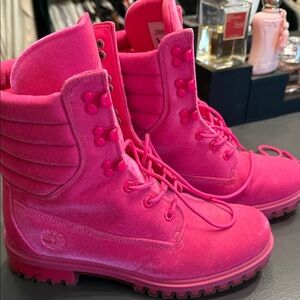 Jimmy Choo Hot Pink Combat Boots